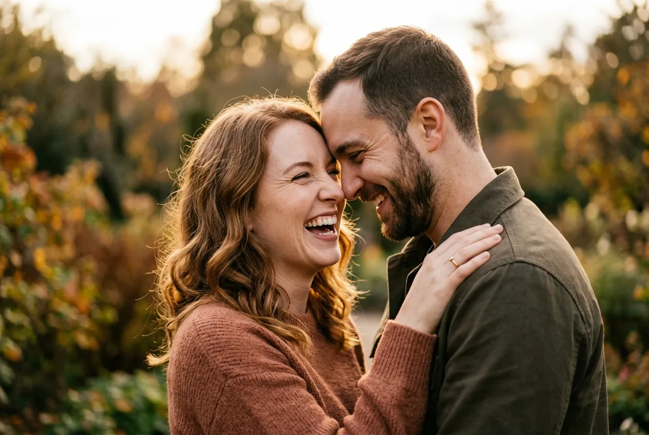 Cinematic photography close-up engagement